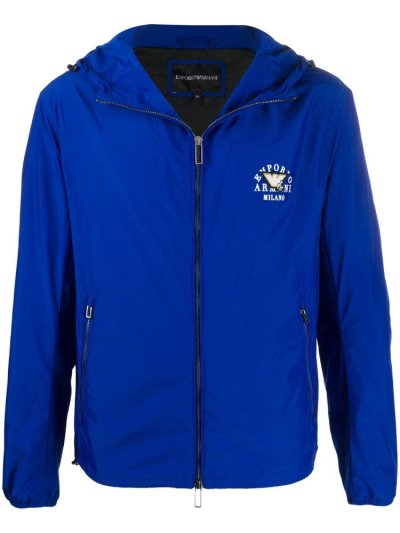 Armani Emporio Logo Mit Kapuze Jacke Herren Blau | UUFAQ3ZW