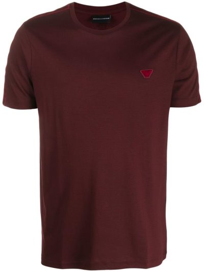 Armani Emporio Logo Patch Crew Neck Bomberjacke Herren Rot | E6WZ9E85