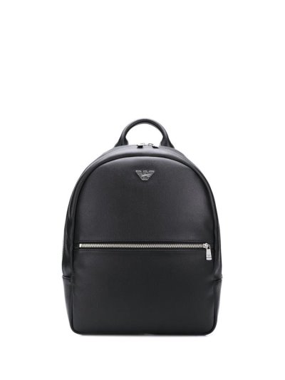 Armani Emporio Logo Plaque Rucksäcke Herren Schwarz | AZIKLJ5P