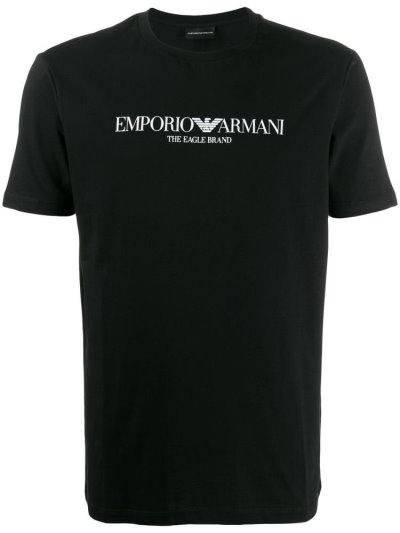 Armani Emporio Logo Print Bomberjacke Herren Schwarz | 0049FIRY