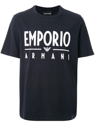 Armani Emporio Logo Print Bomberjacke Herren Blau Weiß | EQUCSA78