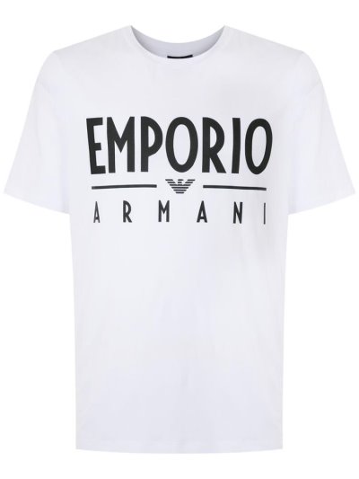 Armani Emporio Logo Print Bomberjacke Herren Weiß | ERC4XZTZ