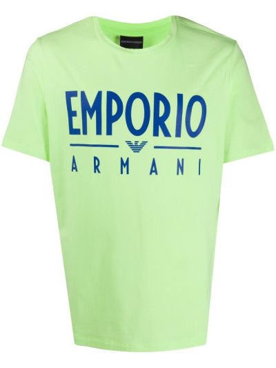 Armani Emporio Logo Print Bomberjacke Herren Grün | I6VURAJR
