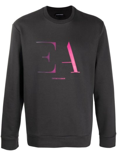Armani Emporio Logo Print Sweatshirts Herren Schwarz | N6NDGG8K