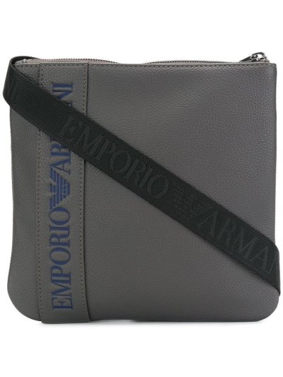 Armani Emporio Logo Schultertaschen Herren Grau | CVNBRGNH