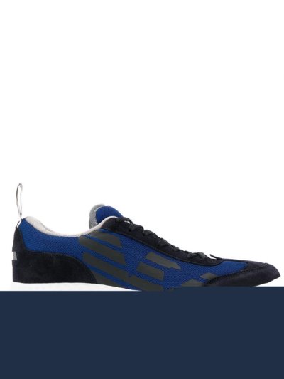 Armani Emporio Logo Sneakers Herren Schwarz Blau | YR3THFZ7