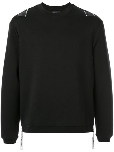 Armani Emporio Logo Tape Sweatshirts Herren Schwarz | SX0UXV2N