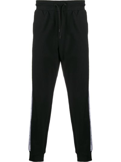 Armani Emporio Logo Tape Track Hose Herren Schwarz | 5MHQS3AX