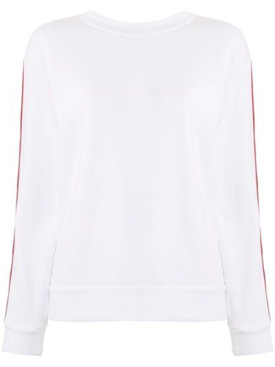 Armani Emporio Logo Trim Print Jumper Damen Weiß | 8OMUAUCY