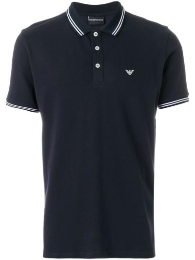 Armani Emporio Logoed Polo Hemd Herren Blau | 5NOT3UHC