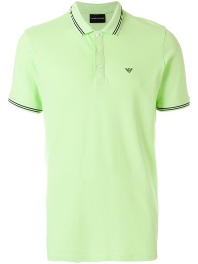 Armani Emporio Logoed Polo Hemd Herren Grün | TOJT0U0K