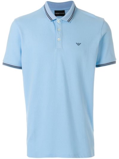 Armani Emporio Logoed Polo Hemd Herren Blau | UG3F1O12