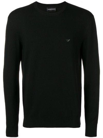 Armani Emporio Long Sleeve Jumper Herren Schwarz | 469T9O6A