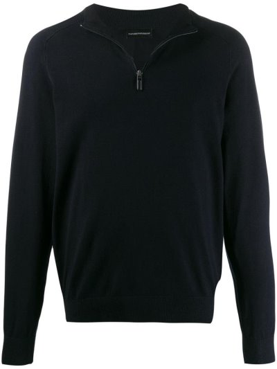 Armani Emporio Long Sleeve Knitted Pullover Herren Blau | 3X41Q85Q