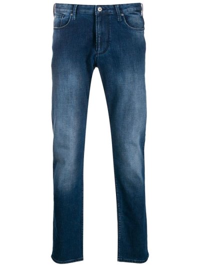 Armani Emporio Low Rise Slim Fit Jeans Herren Blau | VWD6AXRG