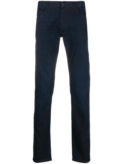 Armani Emporio Low Rise Straight Leg Jeans Herren Blau | LYMOKPEL