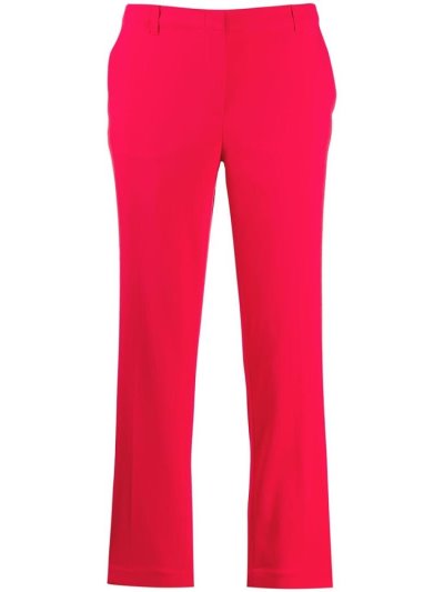Armani Emporio Low Taille Straight Hose Damen Rot | 73T8FSKE