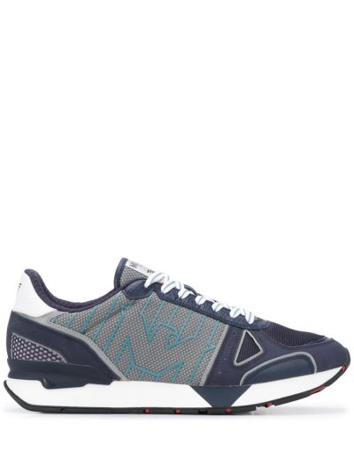 Armani Emporio Low Top Panelled Sneakers Herren Blau | ZD05O02P