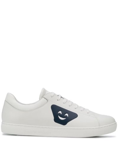 Armani Emporio Low Top Printed Smiley Sneakers Herren Weiß | R0ID56A4