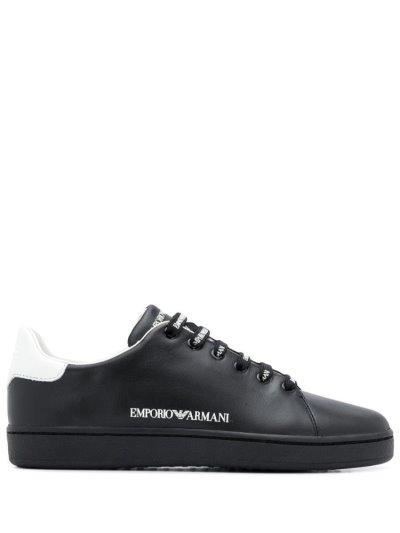 Armani Emporio Low Top Sneakers Damen Schwarz | CL29303N