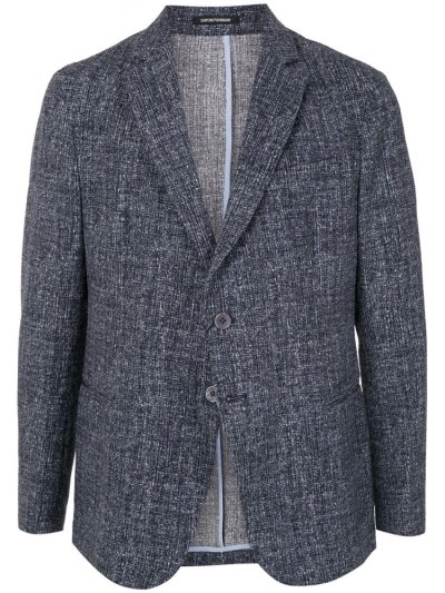 Armani Emporio Melange Effect Blazer Herren Blau | 5Y59GPGR