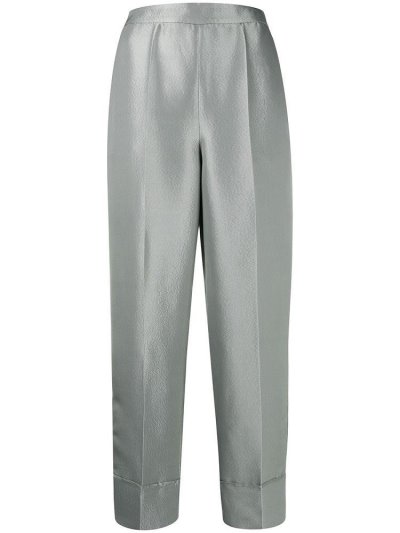 Armani Emporio Metallic High Taille Hose Damen Grün | XF2GS7XM