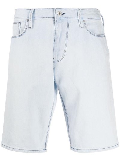 Armani Emporio Mid Length Denim Kurze Hose Herren Blau | N3QW7MNA