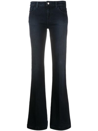 Armani Emporio Mid Rise Bootcut Jeans Damen Blau | EDUV87Z4