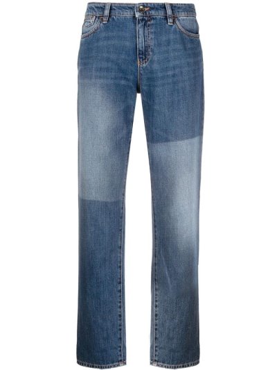 Armani Emporio Mid Rise Boyfriend Jeans Damen Blau | 641GC85P