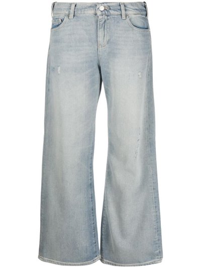 Armani Emporio Mid Rise Flared Jeans Damen Blau | 9ORVD0PW