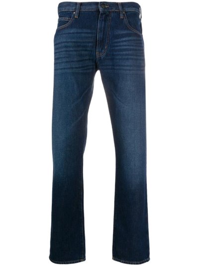 Armani Emporio Mid Rise Slim Fit Jeans Herren Blau | 41DA8PVB