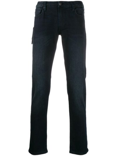 Armani Emporio Mid Rise Slim Fit Jeans Herren Blau | X8SDMGB7
