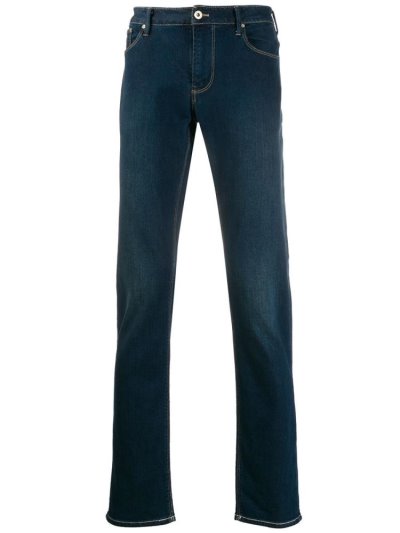 Armani Emporio Mid Rise Slim Fit Jeans Herren Blau | Z4HSULMM