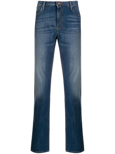 Armani Emporio Mid Rise Slim Jeans Herren Blau | DMKLWUMU