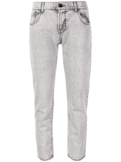 Armani Emporio Mid Rise Straight Leg Jeans Damen Blau | W5WBQ5FE