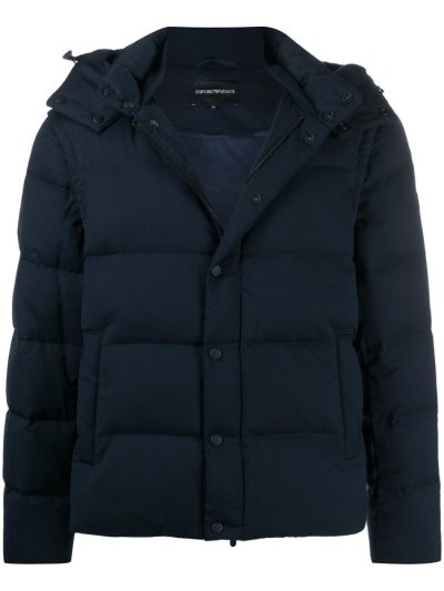 Armani Emporio Mit Kapuze Down Jackets Jacke Herren Blau | I0269CKX