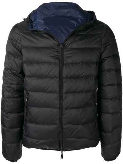 Armani Emporio Mit Kapuze Padded Jacket Jacke Herren Schwarz | TWLWXYGR