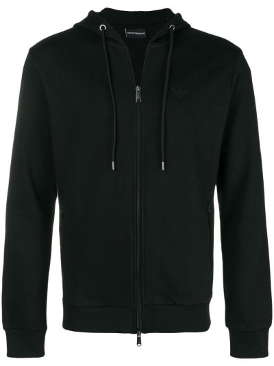 Armani Emporio Mit Kapuze Zipped Jacke Herren Schwarz | VCD36O4C