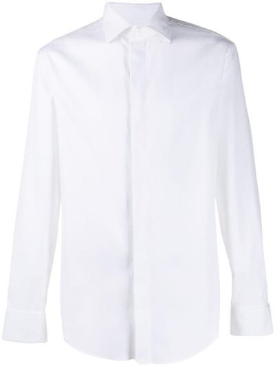 Armani Emporio Modern Fit Pointed Collar Hemd Herren Weiß | WJNNAQT3