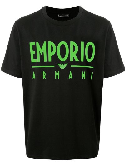 Armani Emporio Neon Logo Bomberjacke Herren Schwarz | 1AWULCAA
