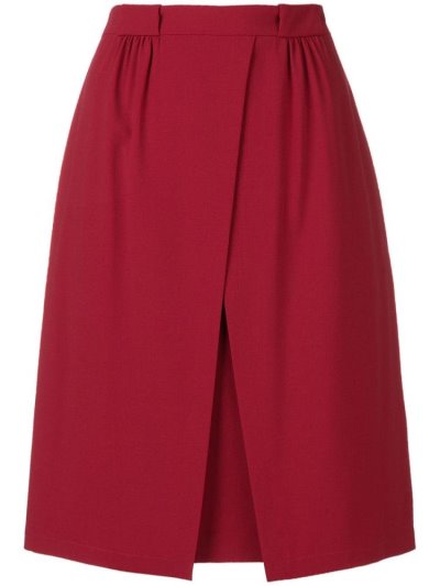 Armani Emporio Off Centre Split Röcke Damen Rot | DXNKLN40