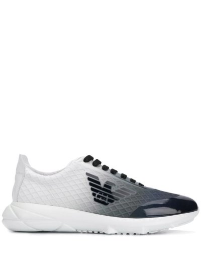 Armani Emporio Ombré Sneakers Herren Blau Grün | 4Z6T0V5G