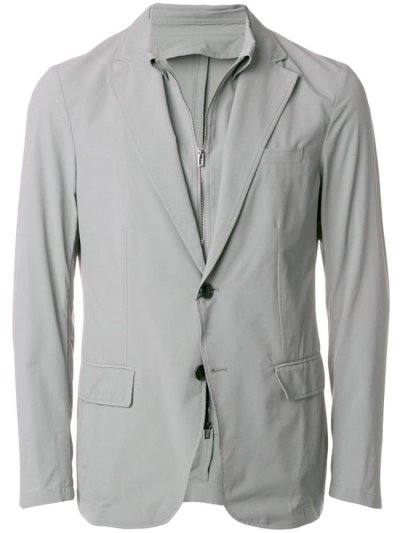 Armani Emporio Overlay Blazer Herren Grau | ECIYQYV1