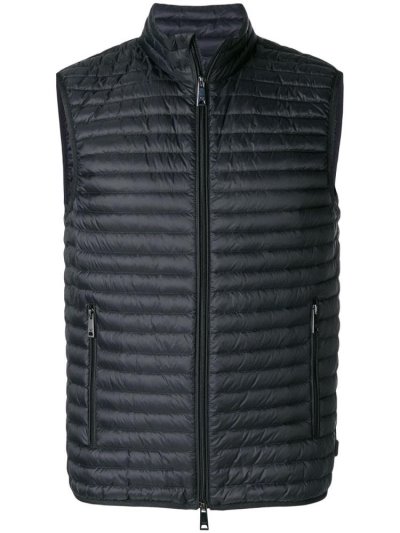 Armani Emporio Padded Zip Up Gilet Weste Herren Schwarz | C3ZP3XA5