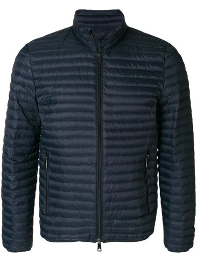 Armani Emporio Padded Zip Up Jacke Herren Blau | KZN9V0YR