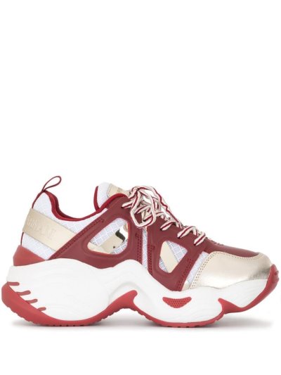 Armani Emporio Panelled Chunky Sneakers Damen Rot | 67IHG564