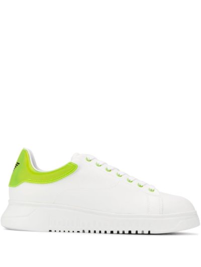 Armani Emporio Panelled Sneakers Herren Weiß | RNED2Z8I