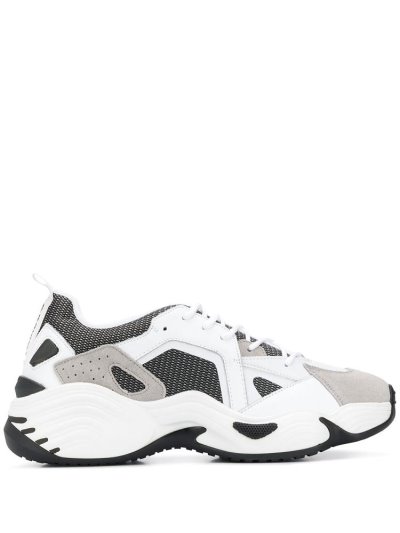 Armani Emporio Panelled Sneakers Herren Weiß | Y4HEW6H9