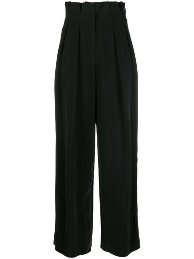 Armani Emporio Paperbag Taille Hose Damen Schwarz | RG8AJTXL