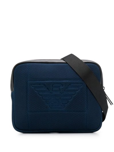 Armani Emporio Perforated Logo Gürteltasche Herren Blau | 68M2SUX5